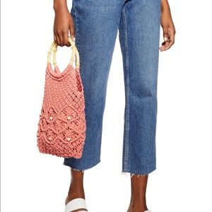 Mauve Color Crochet Handbag Without a Tag